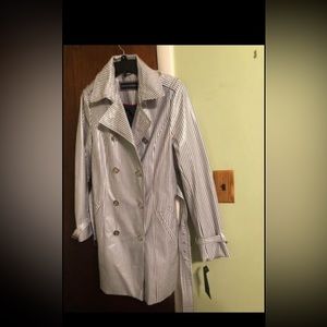 Navy and White Tommy Hilfiger Trench